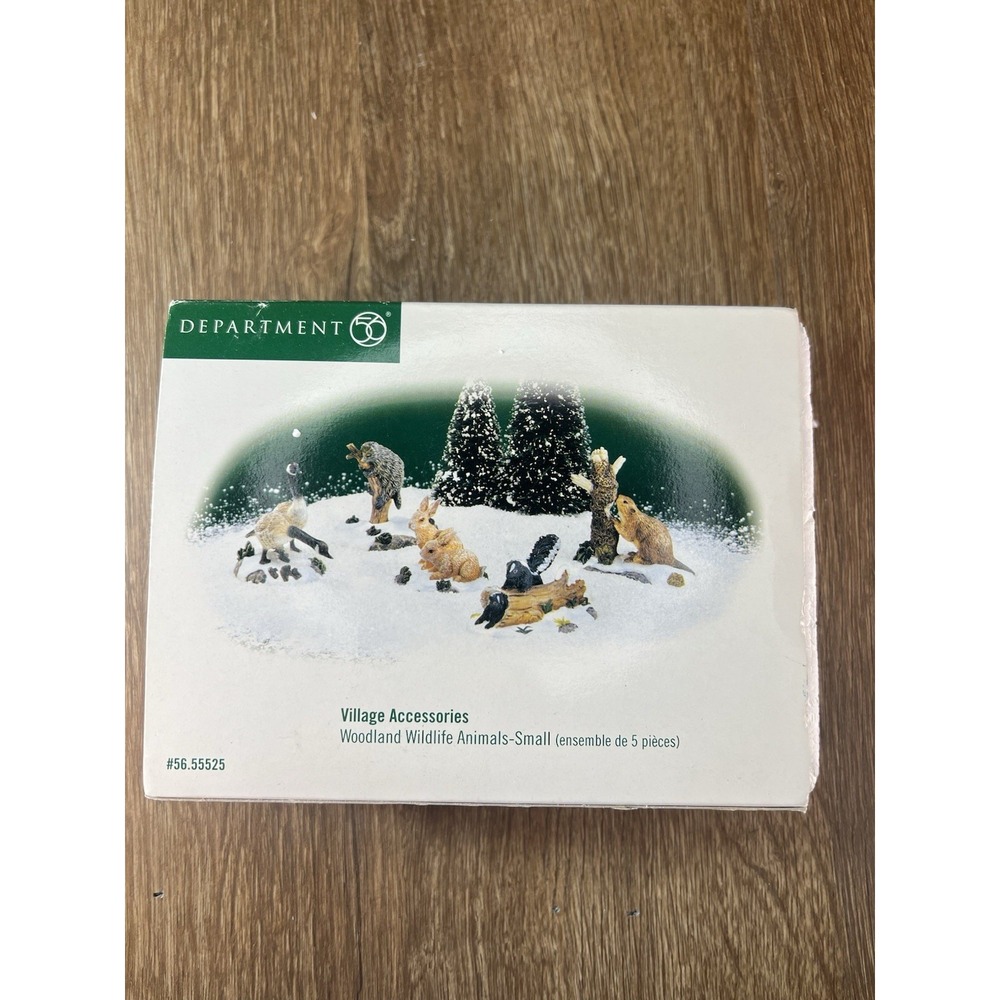Department 56 Woodland Wildlife Animals Small 5 Piece Village Accessory 56.55525